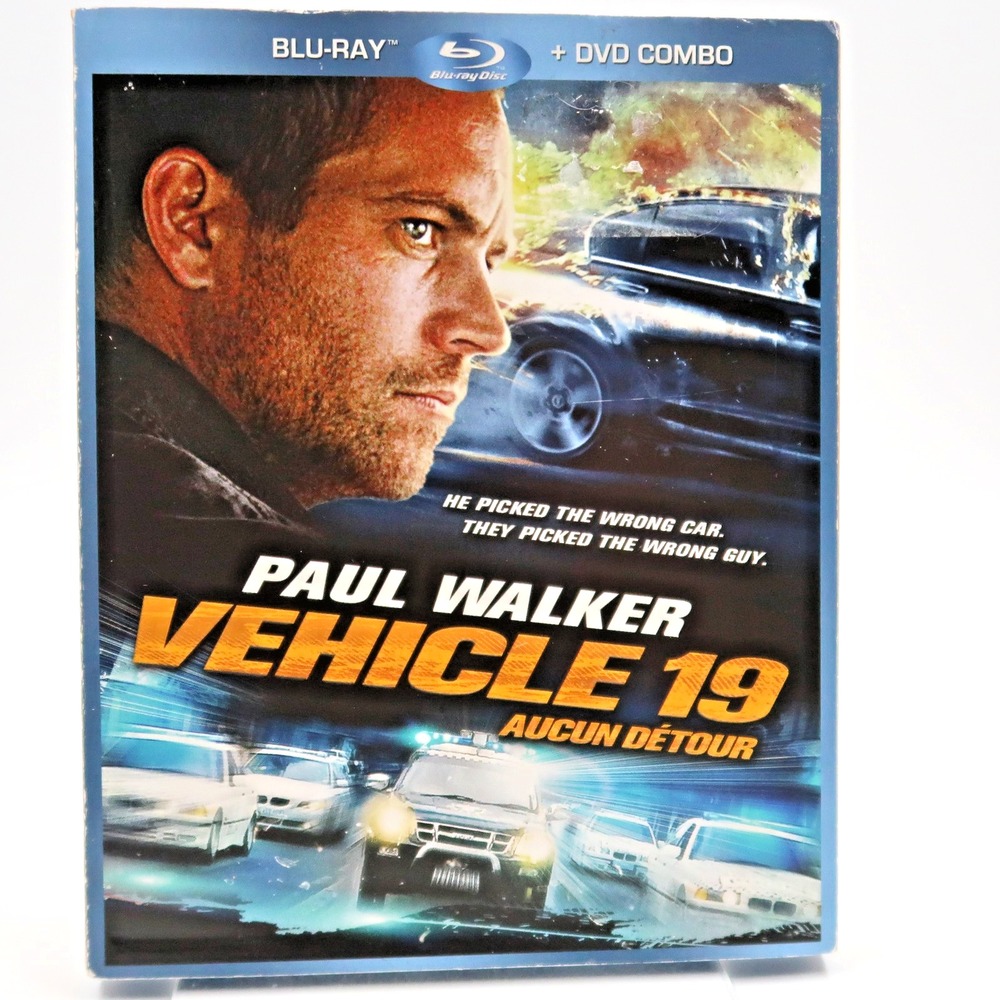 Vehicle 19 Blu-ray DVD 2013 Paul Walker Action Movie VVS Films Slipcover